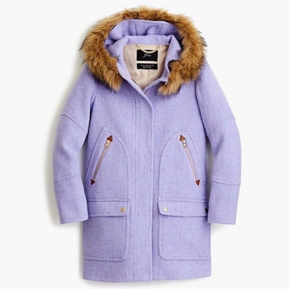 Women’s J. Crew Lavender Chateau Parka Coat